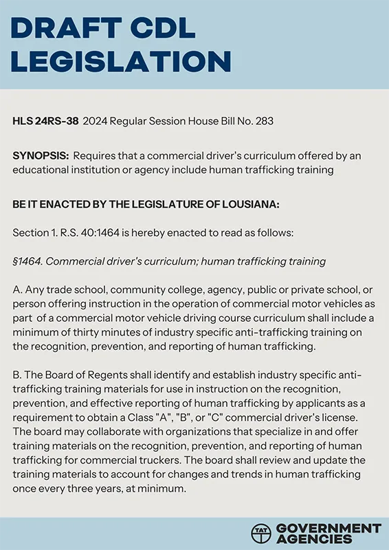 Draft CDL legislation document