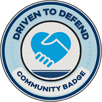 Driven to Defend Community Badge