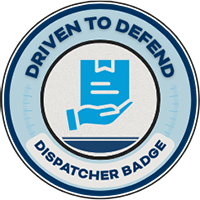 Driven to Defend Dispatcher Badge