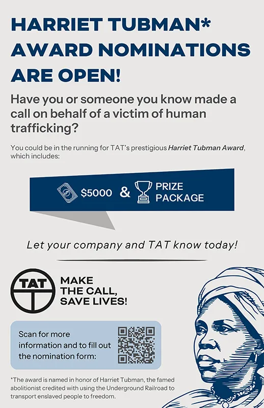 Harriet Tubman Award poster