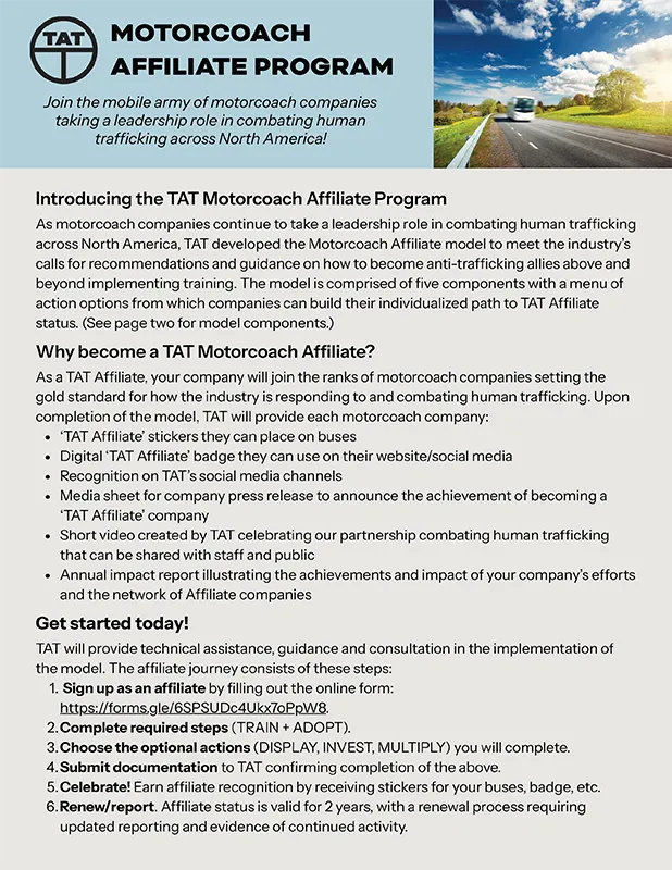 Motorcoach Affiliate Program