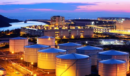 Oil storage towers