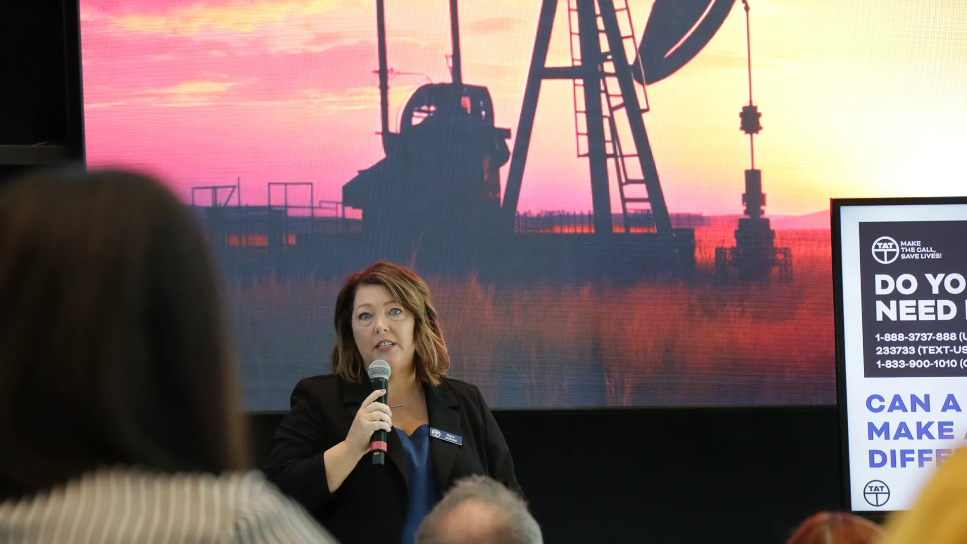 Sara speaking at the Oklahoma City Coalition Build