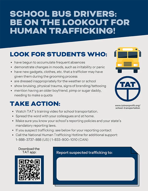 School Transportation Break Room poster