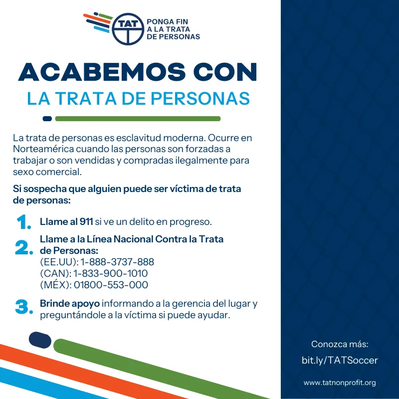 Shut Out Human Trafficking social media graphic (action items) - Spanish