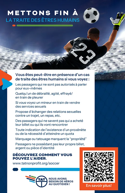 Shut Out Human Trafficking poster (bus) - French