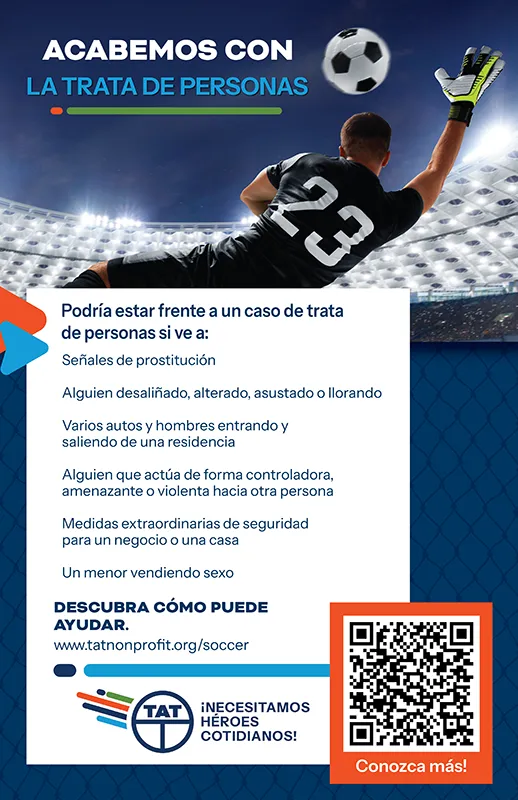 Shut Out Human Trafficking poster (trucking) - Spanish